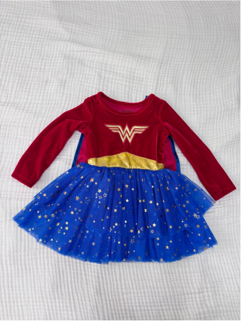 Baby Wonder Woman Superhero Costume Red Blue 18-24M Velvet Sparkle